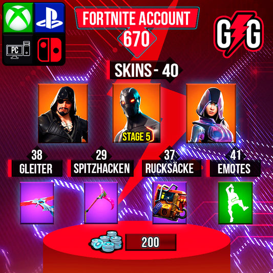 Fortnite OG Account - 40 Skins | Glow | Omega (Stage 5) | Blackheart