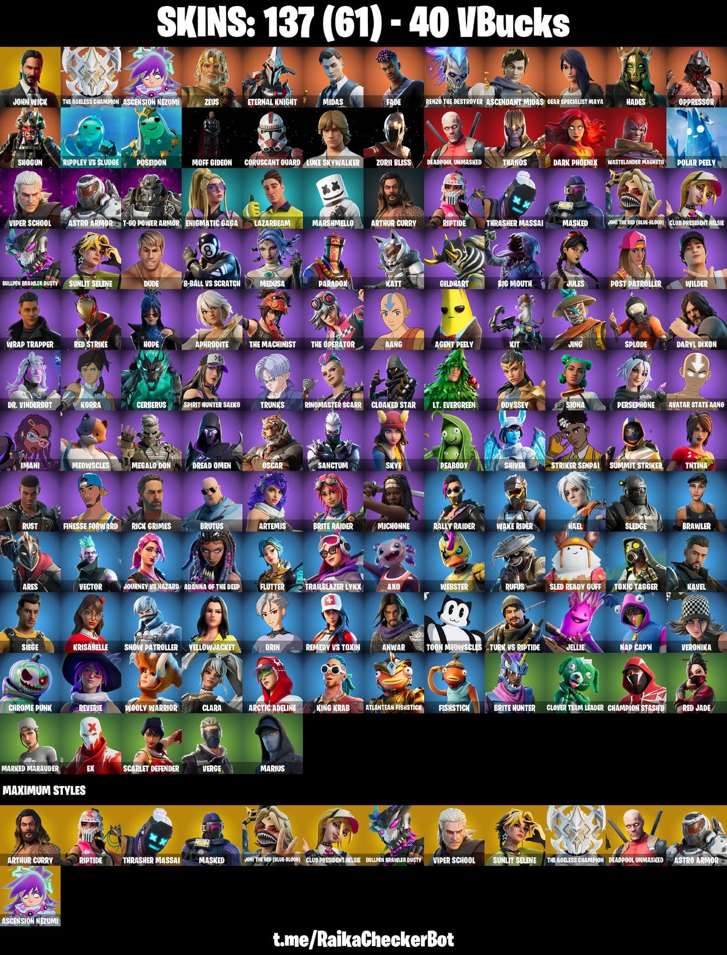 Fortnite OG Account - 137 Skins | John Wick | Midas | Fade - Fortnite OG